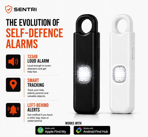 SENTRI - The ONLY Self-Defense Alarm With Apple & Android Real Time Tracking